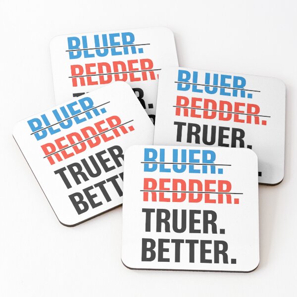 Item preview, Bluer Redder Truer Better Political Statement Art designed and sold by margamPagenberg.