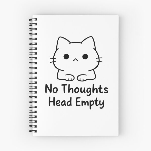Item preview, Minimal No Thoughts Head Empty Cat Sticker designed and sold by Lovestickerco.