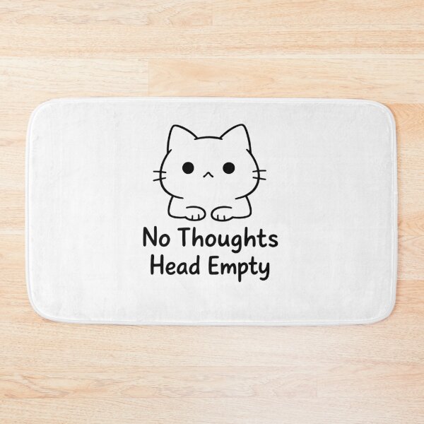 Item preview, Minimal No Thoughts Head Empty Cat Sticker designed and sold by Lovestickerco.
