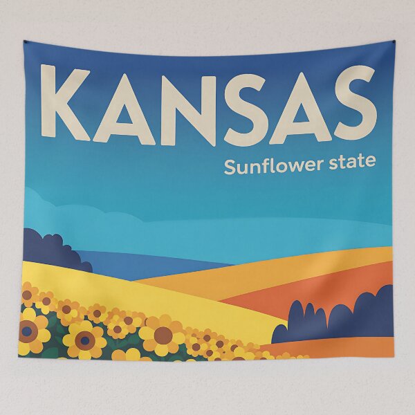 Item preview, Kansas - Travel Poster - USA designed and sold by PrintableTravel.