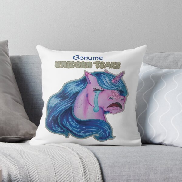 Genuine Unicorn Tears Throw Pillow