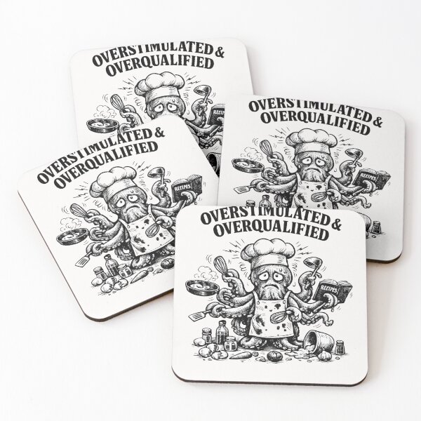 Item preview, Overstimulated & Overqualified Chef Cook Culinary Professional designed and sold by Pawsome Quotes.