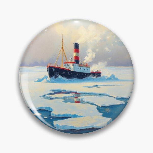 Item preview, Steam boat breaking ice. designed and sold by oldMastersofart.