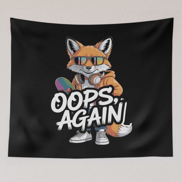 Item preview, graffiti fox skater – board tricks - streetwear - kickflip - skateboarding - skater - skate life - skate culture  - Skateboarding animal designed and sold by JansenGS.