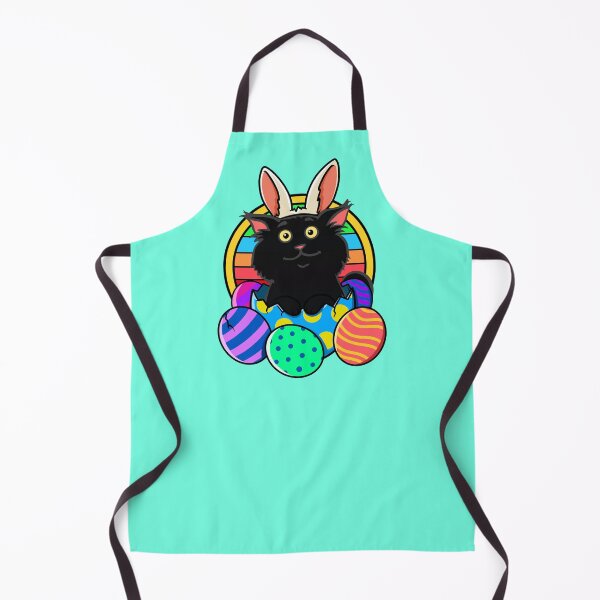 Item preview, Kawaii Black Cat in Bunny Ears Easter Egg Shell designed and sold by Jesta Graphics.