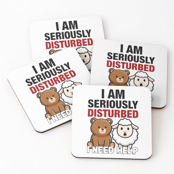 Item preview, I Am Seriously Disturbed Funny Sheep Pun – Cute Bear & Sheep Meme Humor designed and sold by vibyprints.