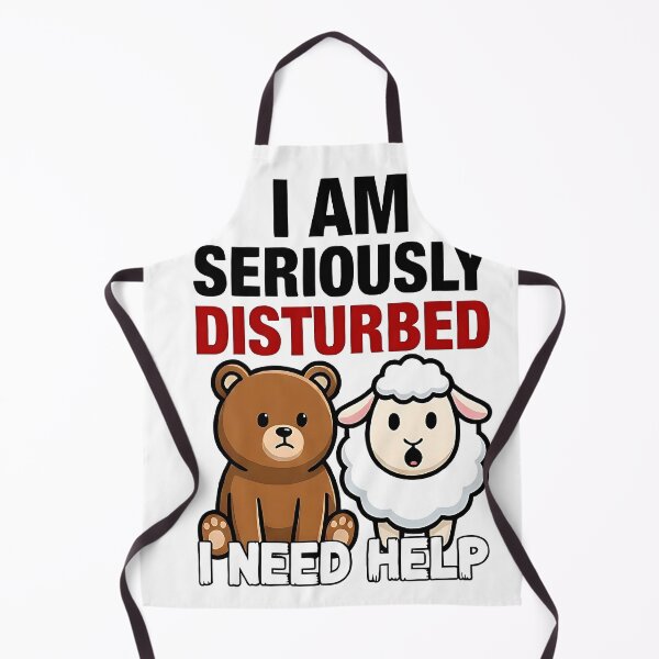 Item preview, I Am Seriously Disturbed Funny Sheep Pun – Cute Bear & Sheep Meme Humor designed and sold by vibyprints.