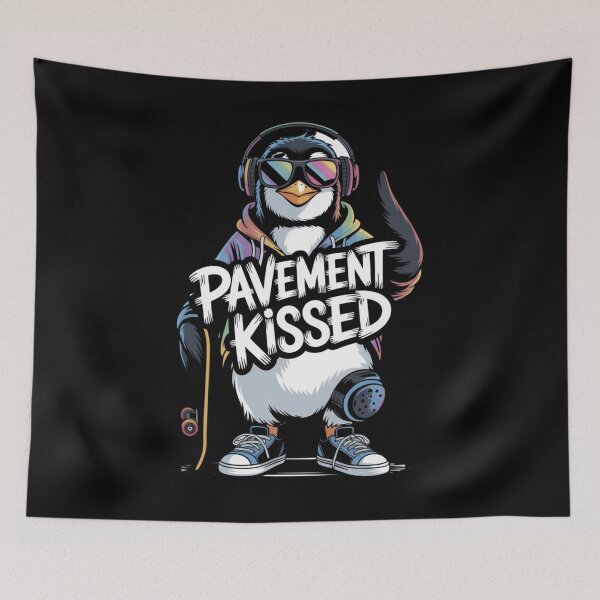 Item preview, graffiti penguin skater – board tricks - streetwear - kickflip - skateboarding - skater - skate life - skate culture  - Skateboarding animal designed and sold by JansenGS.