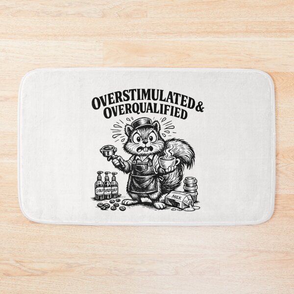Item preview, Overstimulated & Overqualified Barista Coffee Lover designed and sold by Pawsome Quotes.