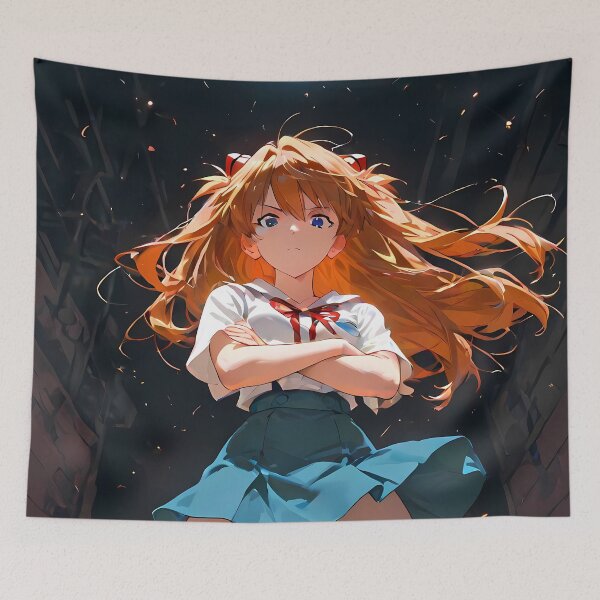 Item preview, Asuka Langley Soryu Neon Genesis Evangelion Anime Girl Waifu Dark Depths designed and sold by TanglenRabbit.