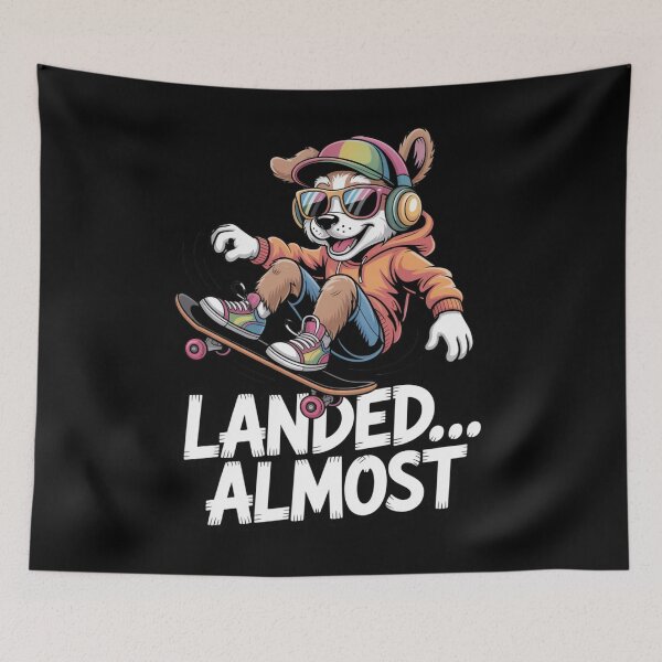 Item preview, graffiti dog skater – board tricks - streetwear - kickflip - skateboarding - skater - skate life - skate culture  - Skateboarding animal designed and sold by JansenGS.