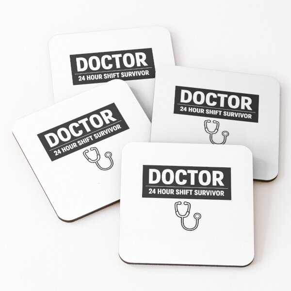 Item preview, Doctor 24 Hour Shift Survivor Minimalist Gift Sticker designed and sold by OrikuStudio.