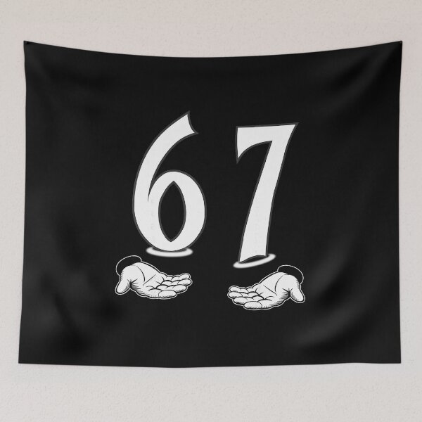 Item preview, Six Seven 67 Funny Cartoon Hands Number designed and sold by gladysenglish.