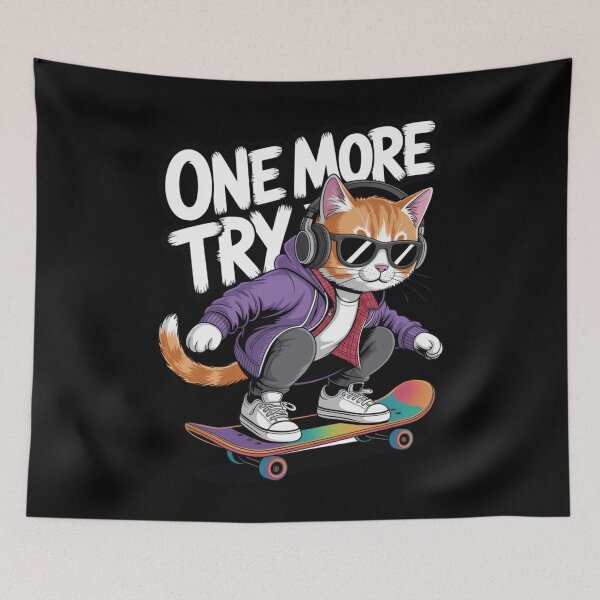 Item preview, graffiti cat skater – board tricks - streetwear - kickflip - skateboarding - skater - skate life - skate culture  - Skateboarding animal designed and sold by JansenGS.