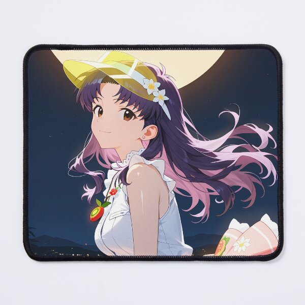 Item preview, Misato Katsuragi Neon Genesis Evangelion Anime Girl Waifu Dreamy Night designed and sold by TanglenRabbit.