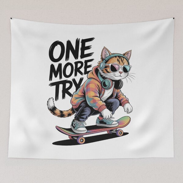 Item preview, graffiti cat skater – board tricks - streetwear - kickflip - skateboarding - skater - skate life - skate culture  - Skateboarding animal designed and sold by JansenGS.