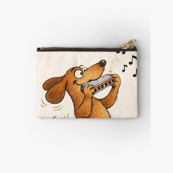 Item preview, Happy Dachshund Playing Harmonica – Cute Music Dog designed and sold by Darlin8888.