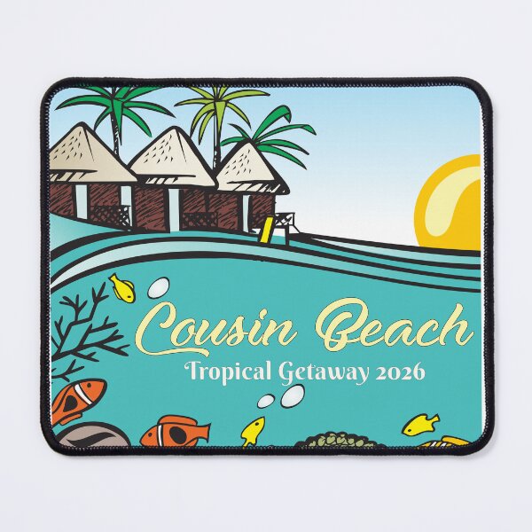 Item preview, Cousins Beach Tropical Getaway 2026 Ocean Life Illustration designed and sold by PixelWaveBD.