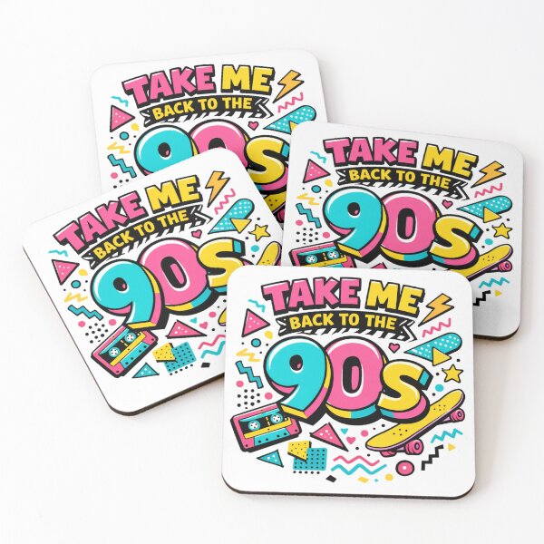 Item preview, Take Me Back to the 90s – Retro 90s Memphis Style T-Shirt & Sticker Design designed and sold by vibyprints.
