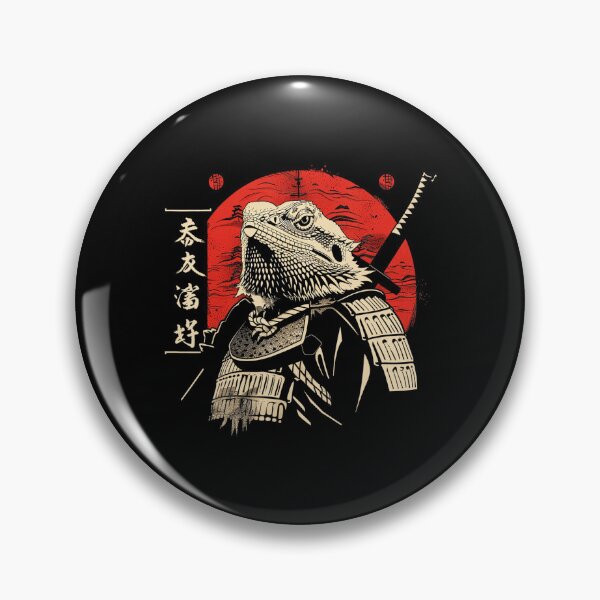 Item preview, Samurai Bearded Dragon Japanese Style Illustration designed and sold by titanlevi.