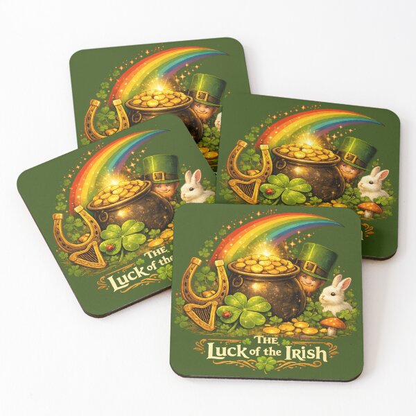 Item preview, The Luck of the Irish – Pot of Gold Rainbow St. Patrick’s Day designed and sold by Rough Sketches – Ireland Inspired Art.