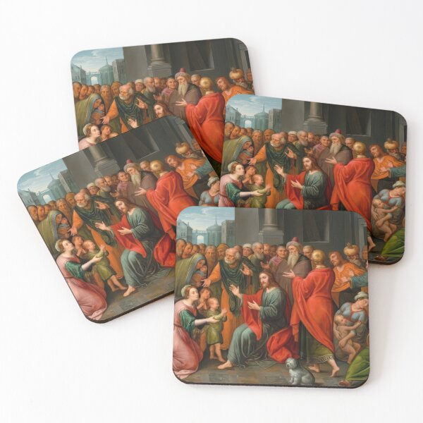 Item preview, Christ Among Children Biblical Painting by Adam van Noort designed and sold by TheSoulOfArt.