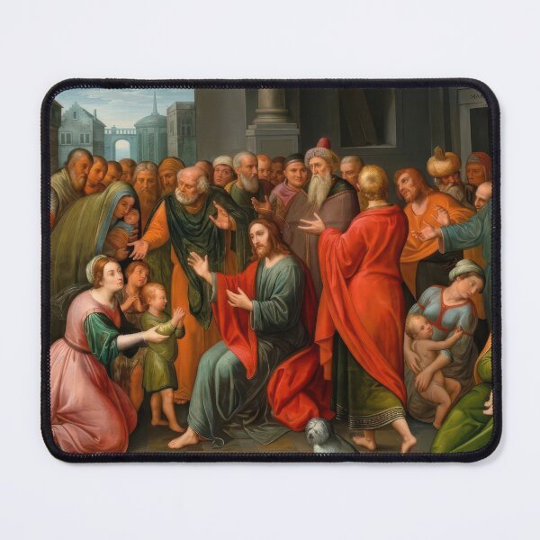 Item preview, Christ Among Children Biblical Painting by Adam van Noort designed and sold by TheSoulOfArt.