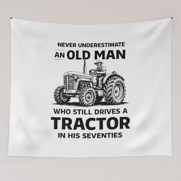 Item preview, Never Underestimate An Old Man Drives A Tractor  designed and sold by JODYSMORGAN.