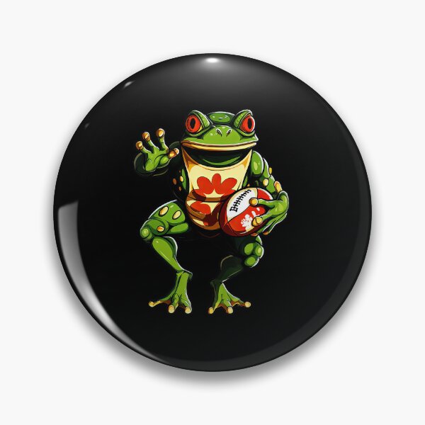 Item preview, Football Frog Cartoon Mascot Athletic Illustration designed and sold by GabrieSketcham.