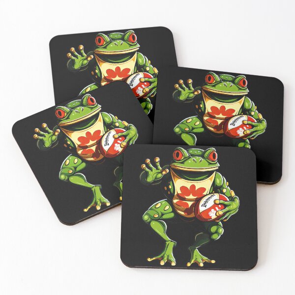 Item preview, Football Frog Cartoon Mascot Athletic Illustration designed and sold by GabrieSketcham.