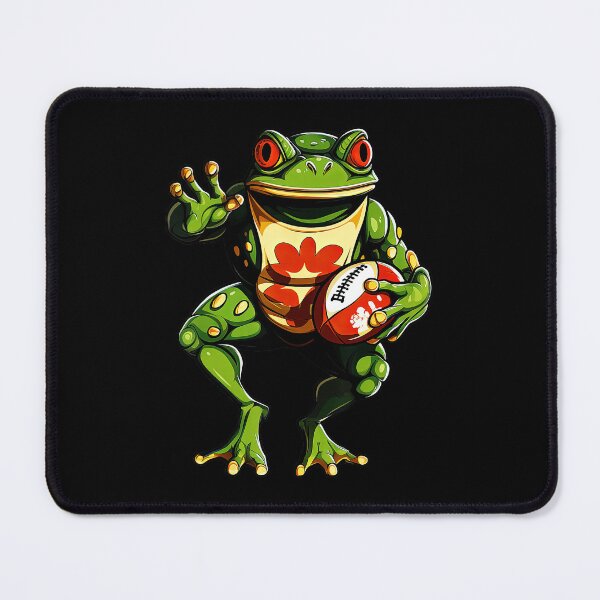Item preview, Football Frog Cartoon Mascot Athletic Illustration designed and sold by GabrieSketcham.