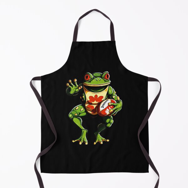 Item preview, Football Frog Cartoon Mascot Athletic Illustration designed and sold by GabrieSketcham.