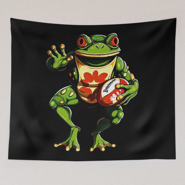 Item preview, Football Frog Cartoon Mascot Athletic Illustration designed and sold by GabrieSketcham.