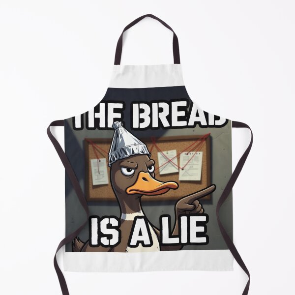 Item preview, The Bread Is A Lie Conspiracy Theory Duck designed and sold by LowBattery Social Club.