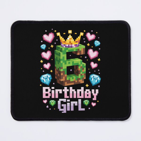 Item preview, 6 Birthday Girl Pixel Gaming Style Celebration designed and sold by FGTV2021.