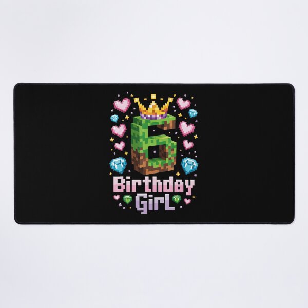 Item preview, 6 Birthday Girl Pixel Gaming Style Celebration designed and sold by FGTV2021.