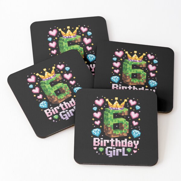 Item preview, 6 Birthday Girl Pixel Gaming Style Celebration designed and sold by FGTV2021.