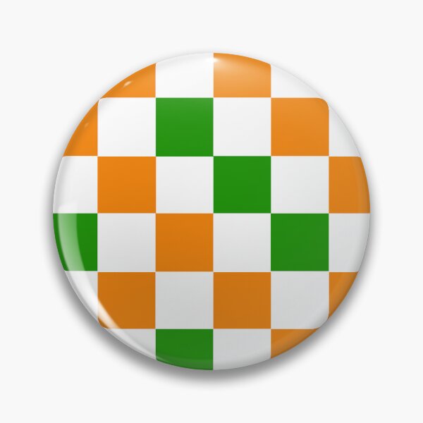 Item preview, Orange White Green Checkered Pattern Design  designed and sold by PatternTitan.
