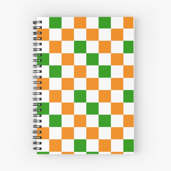 Item preview, Orange White Green Checkered Pattern Design  designed and sold by PatternTitan.