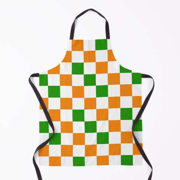 Item preview, Orange White Green Checkered Pattern Design designed and sold by PatternTitan.