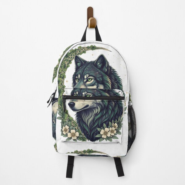 Item preview, Saint Patrick’s Day Celtic Wolf Clover Moon Art designed and sold by BARKAcreations.