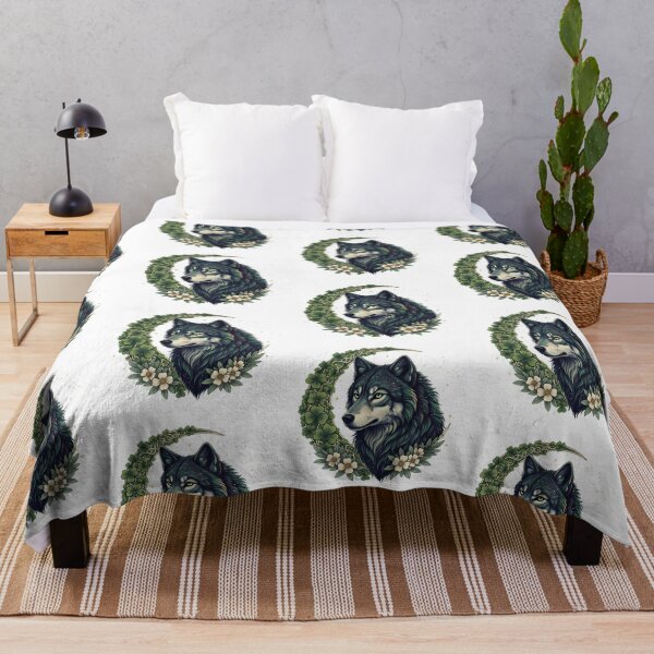 Item preview, Saint Patrick’s Day Celtic Wolf Clover Moon Art designed and sold by BARKAcreations.