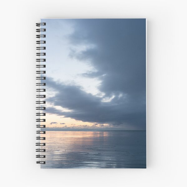 Item preview, Icy Cloudscape - Clearing Sky Over Calm Freezing Waters designed and sold by Georgia Mizuleva.