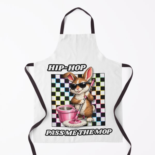 Item preview, Hip Hop Pass Me The Mop Funny Bunny Cleaning Meme designed and sold by HuserPiri.