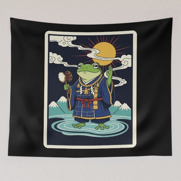 Item preview, Shinto Frog Priest Japanese Shrine Illustration designed and sold by JordynLadukeg65.