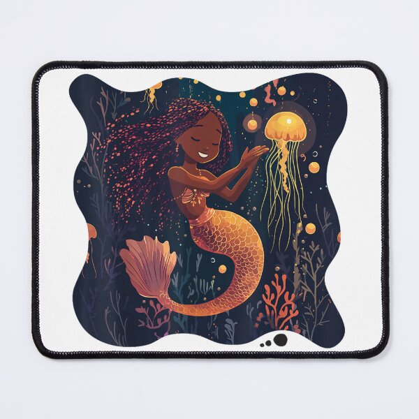 Item preview, Cute Mermaid With Jellyfish Underwater Fantasy Ocean Art designed and sold by HuserPiri.