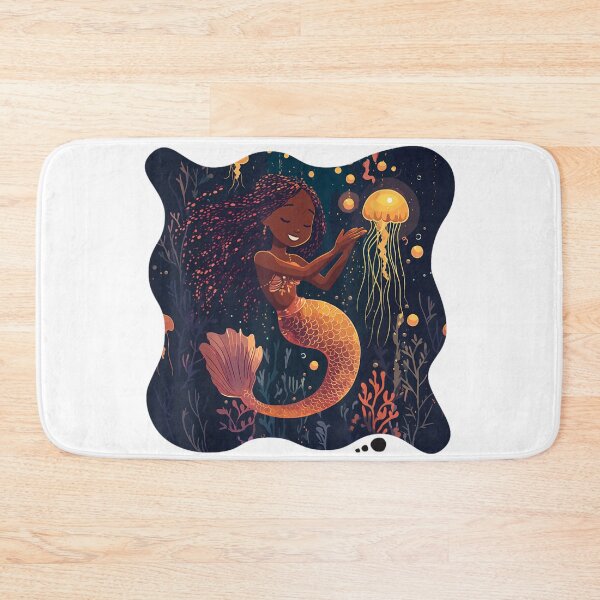 Item preview, Cute Mermaid With Jellyfish Underwater Fantasy Ocean Art designed and sold by HuserPiri.