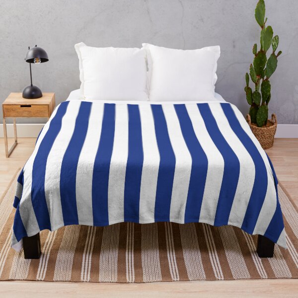 Item preview, Striped White And Royal Blue Pattern designed and sold by pattern-archive.