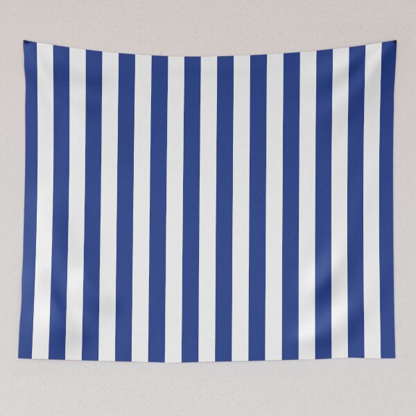 Item preview, Striped White And Royal Blue Pattern designed and sold by pattern-archive.