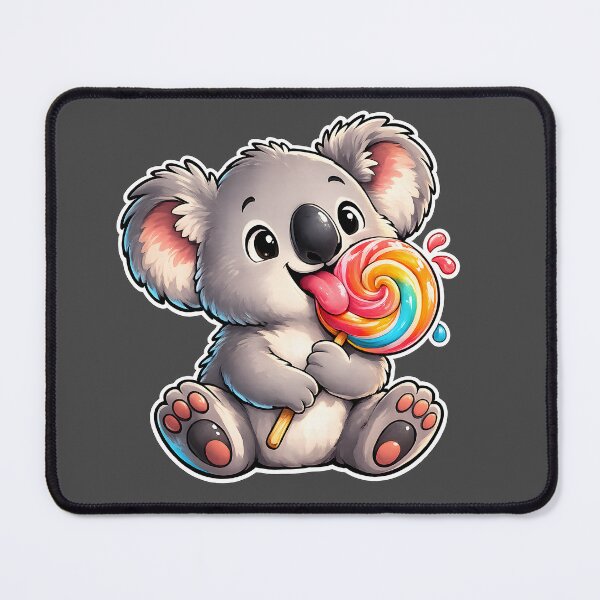Item preview, Cute Koala Licking Lollipop – Kawaii Koala Candy Cartoon designed and sold by Rabbit-run.
